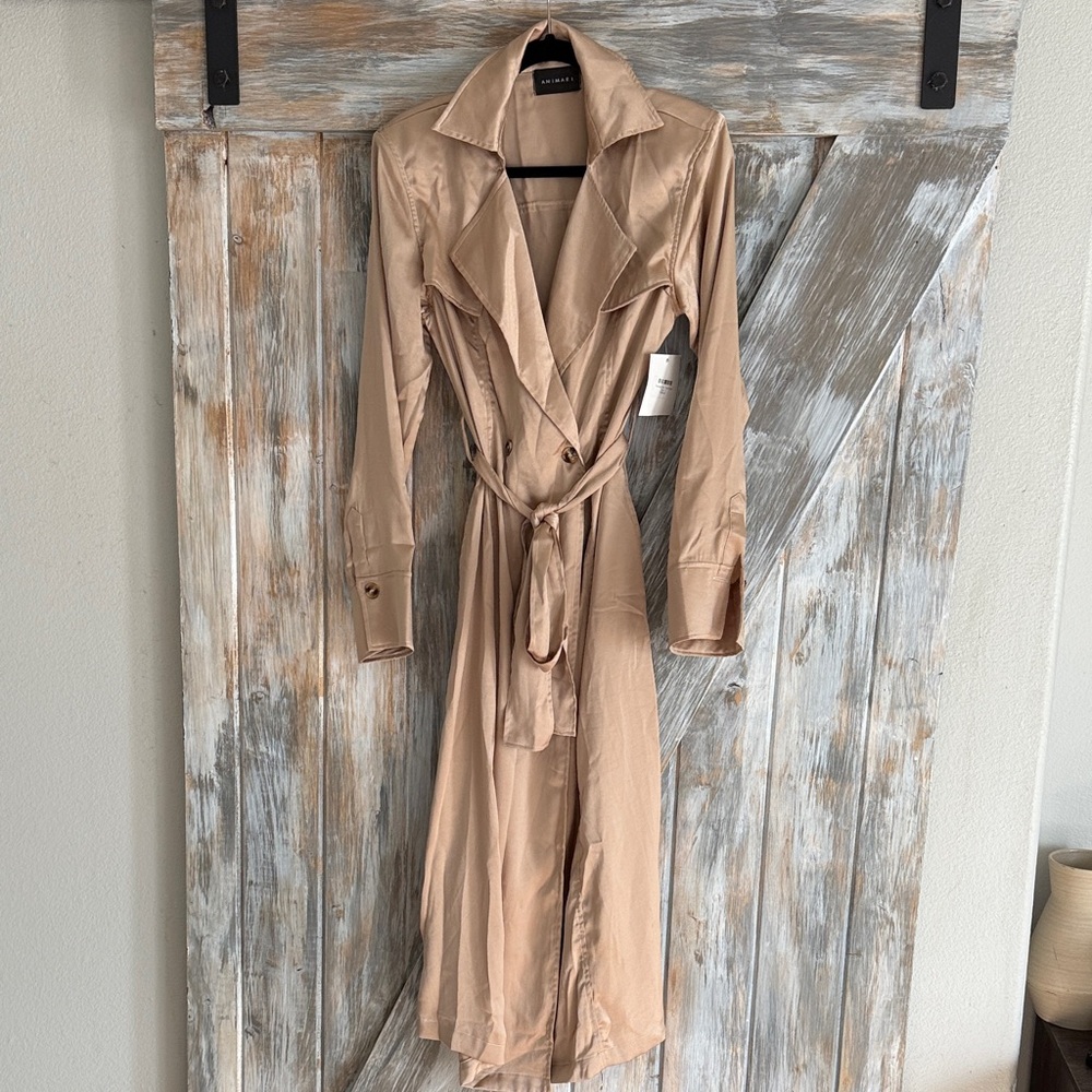Satin Trench Coat